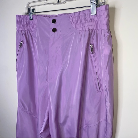 NWT Forever 21 Size 0X Lilac Windbreaker Jogger Pants with Zippers at Ankles - Picture 2 of 10